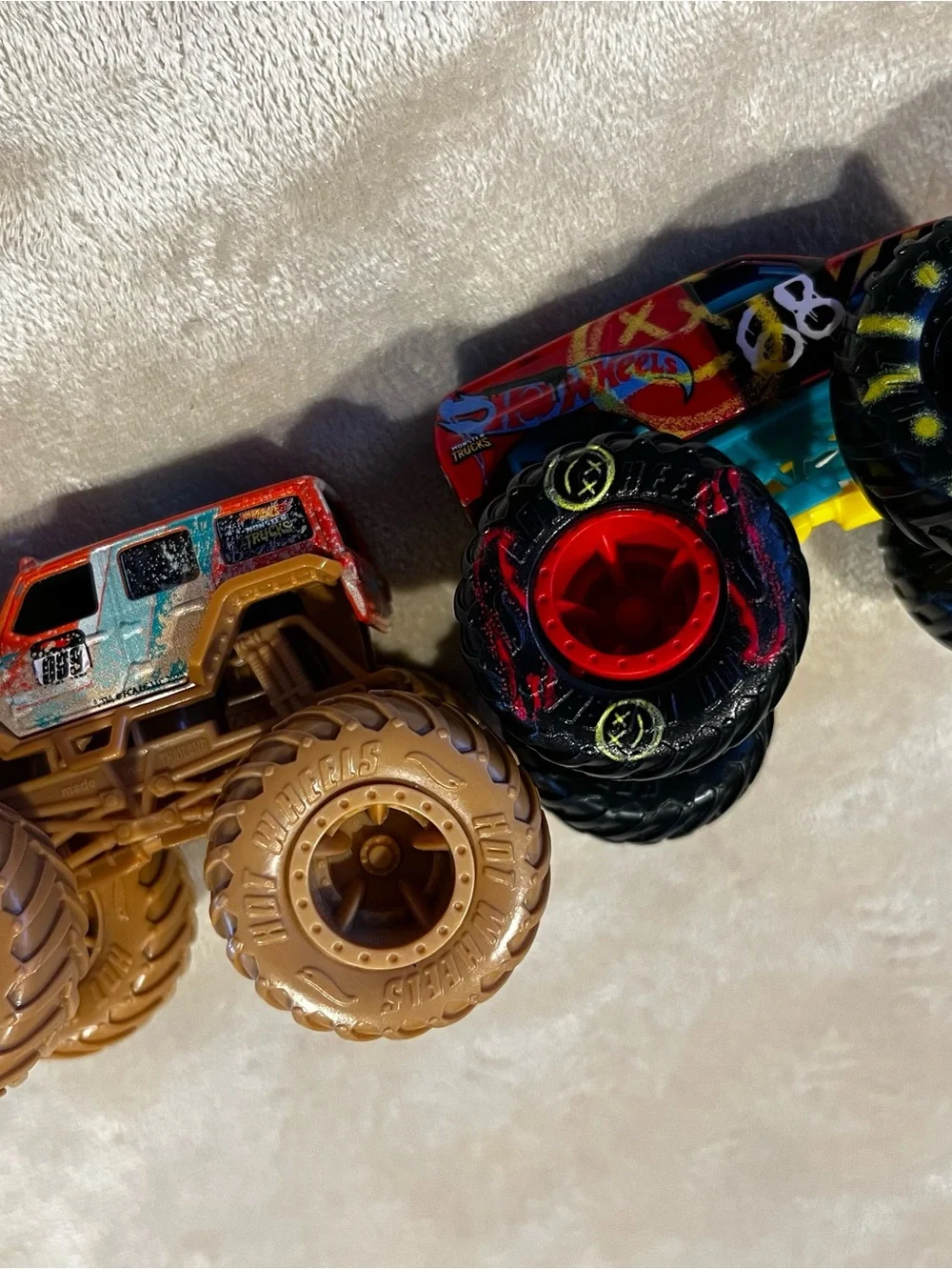 Hot Wheels Monster Truck Bundle - Muddy Jeep #999 and Race Ace #68